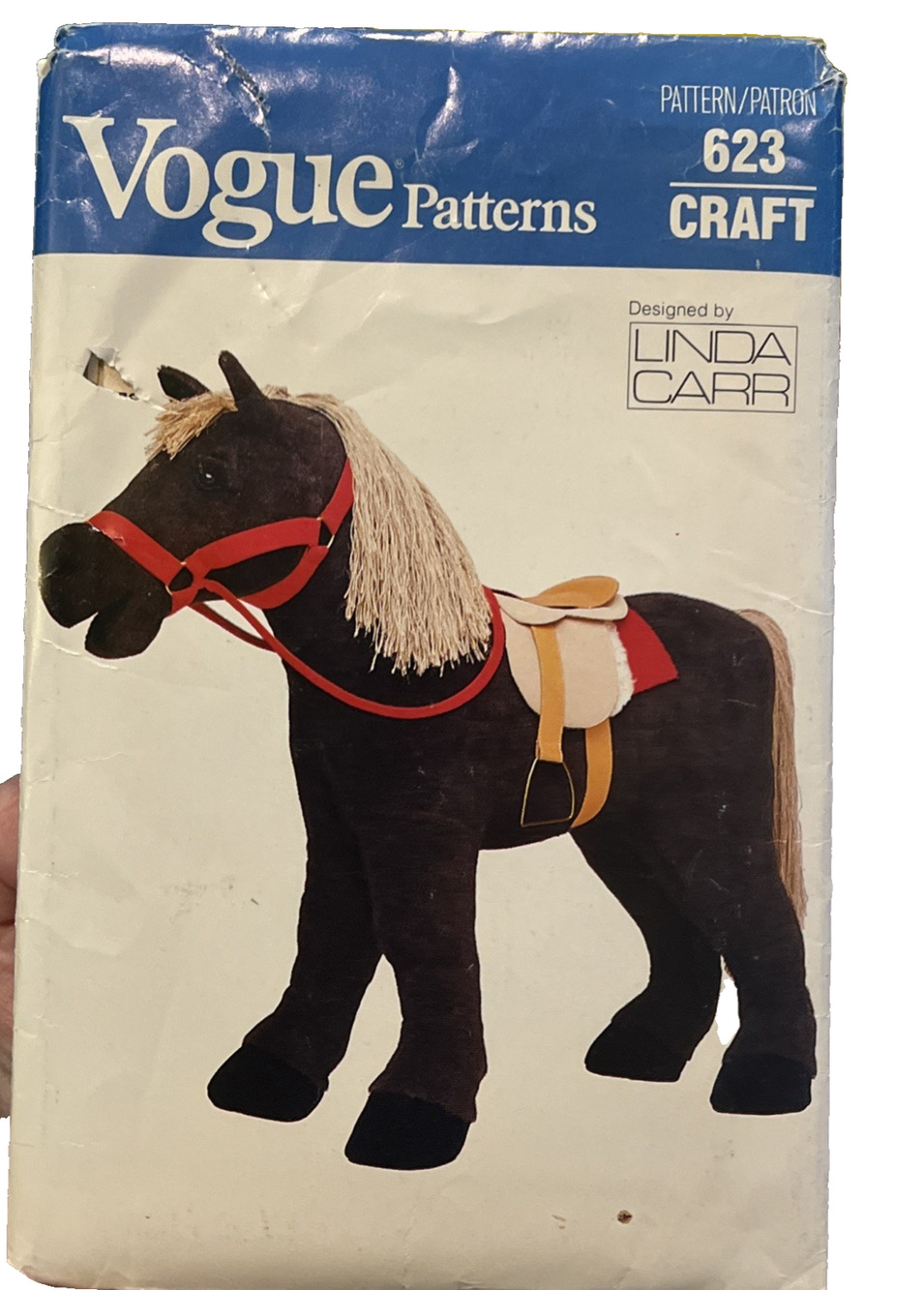 Vintage Vogue 623 Sewing Pattern 28" Tall Stuffed Animal Horse Uncut